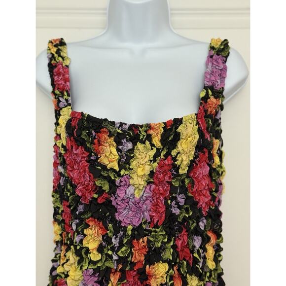 By Anthropologie Yukiko Noritake NWT Square-Neck Pebble-Smocked Dress Size S/M - Picture 3 of 16